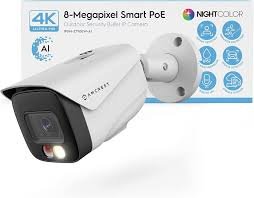 Amcrest 4K IP PoE AI Utomhuskamera - UltraHD 8MP Säkerhet