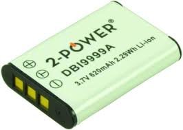 2-Power 640 mAh Li-Ion Batteri för NP-BY1 Kamera