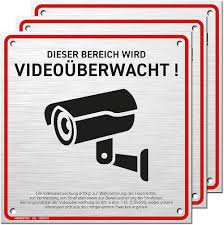 HAGEFOL® Skylt för Videoövervakning - GDPR & Kamera-varning (3-pack)