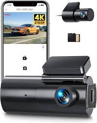 GKU 4K Dashcam med WiFi och 64GB SD-kort